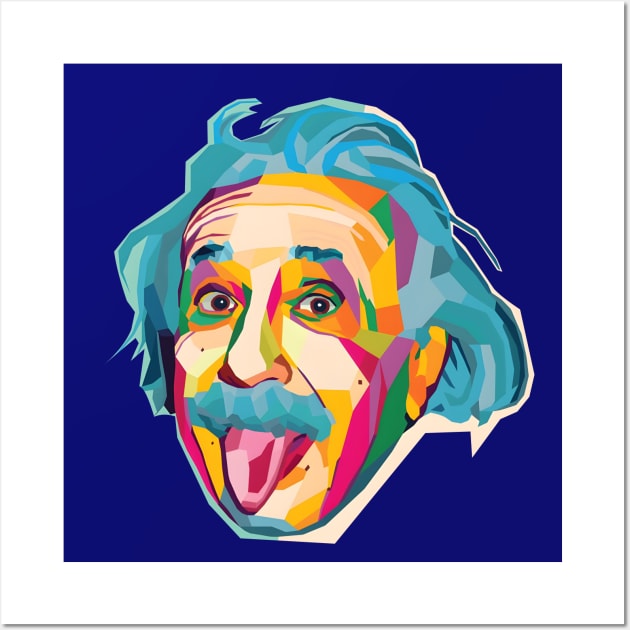 Albert Einstein wpap pop art Wall Art by Art engineer